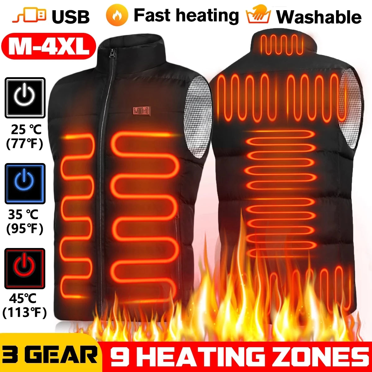 9 Zone Heated Vest